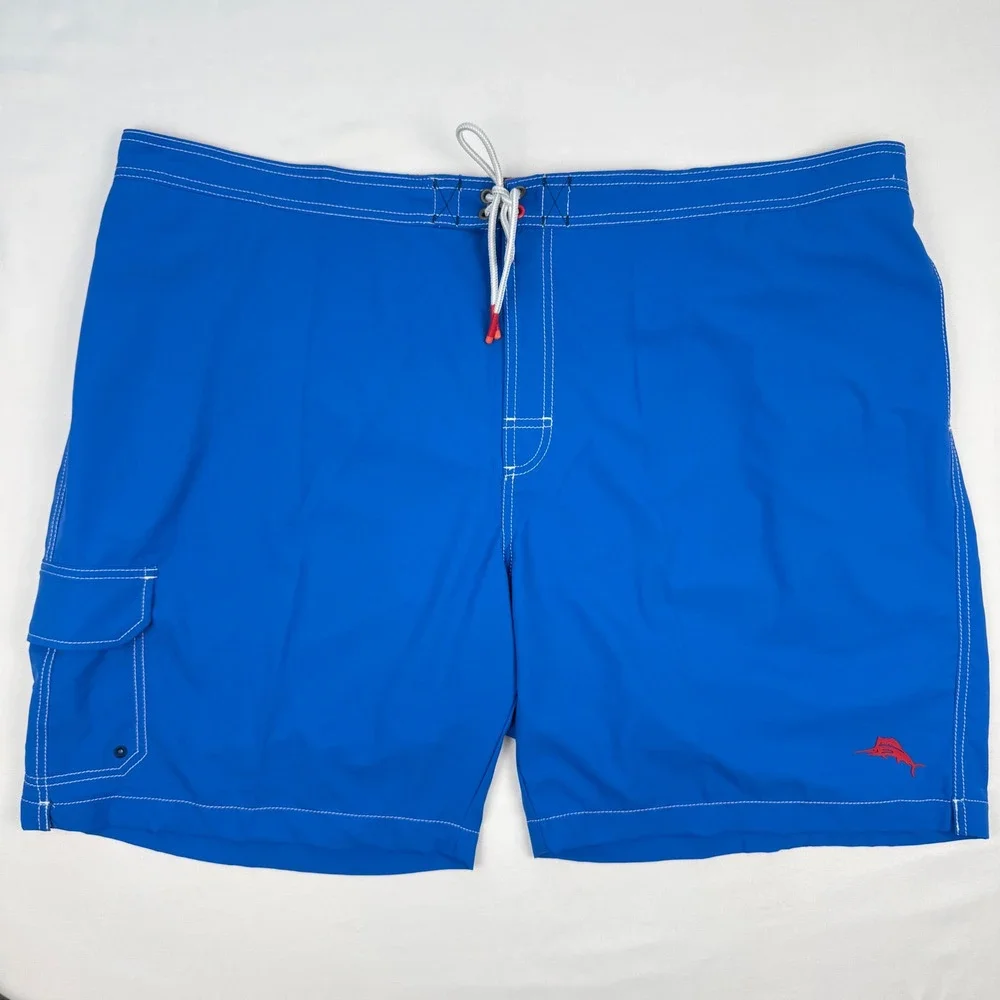 Tommy Bahama Naples Coast Swim Trunks Blue Mens 3XLB Stretch UPF 30 Board Shorts